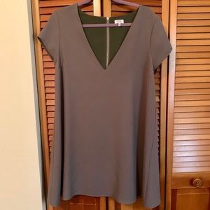 Tobi Swoop In Olive Shift Dress